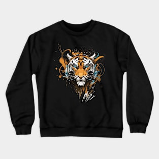 Graffiti Paint Tiger Creative Crewneck Sweatshirt